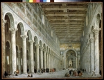 Pannini (Panini), Giovanni Paolo - Interieur der Basilika Sankt Paul vor den Mauern in Rom